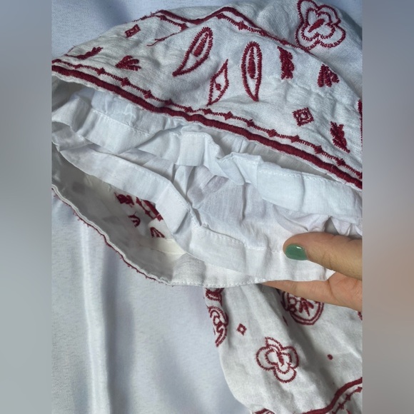 Anthropologie Ett Twa Jadida Embroidered Linen Blend Fully Lined Pant 4 TALL - Picture 9 of 10